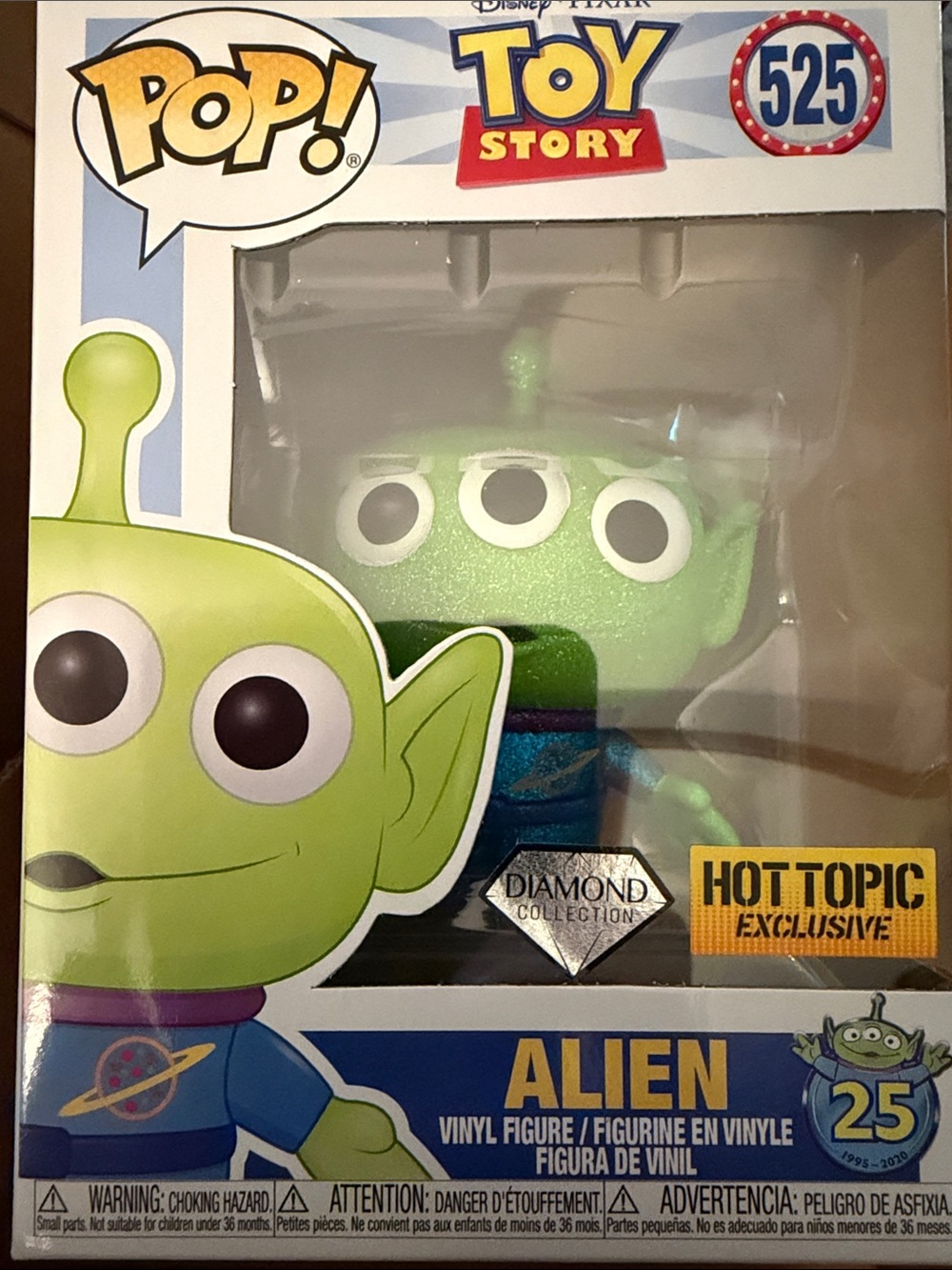 Funko Pop Alien Vinyl 525 Toy Story - Hot Topic Exclusive Diamond Collection